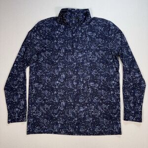 Under Armour Playoff Printed 1/4 Zip Men's M Navy Camo Stretch Golf Performance